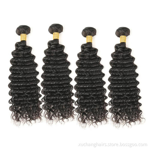 Bundles With Frontal Malaysian Human Hair weft With Closure Lace Frontal With Deep Weave remy hair extension hair Bundles vendor